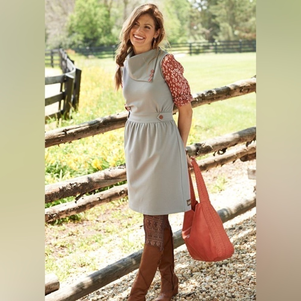 Matilda Jane Beeches Gray Dress Size Small - Picture 3 of 9